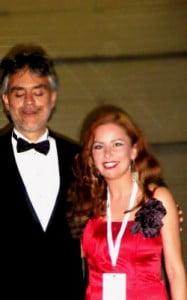 Zangeres Irene de Raadt en de Italiaanse tenor Andrea Bocelli
